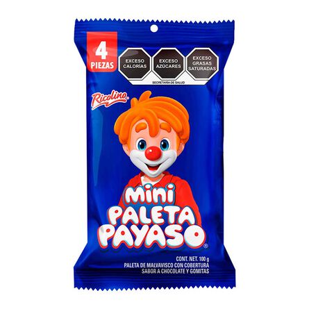 Mini Paleta Payaso Marshmallow Pack 4 Pieces