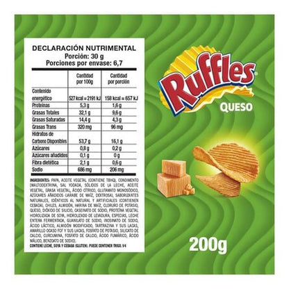 Sabritas Ruffles Cheese Flavored Chips 6.5oz