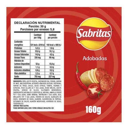 Sabritas Adobadas Chips 6oz