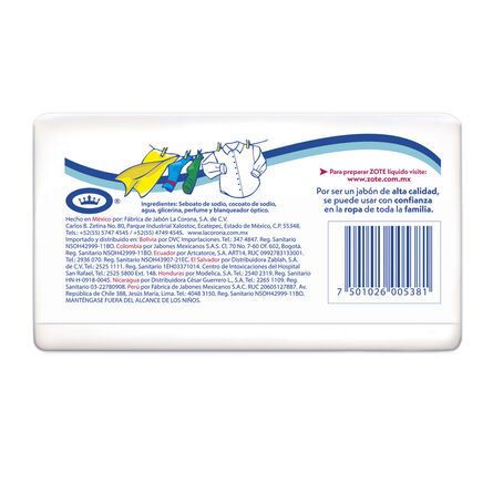 Zote White Bar Soap 7.05oz