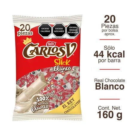 Carlos V White Chocolate 20 Pieces 5.6oz