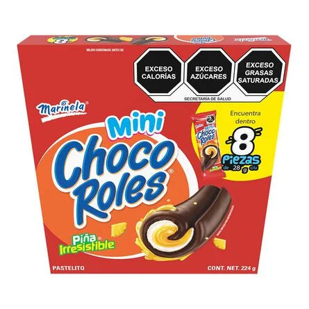 Marinela Choco Roles Snack Cake 8 Pack